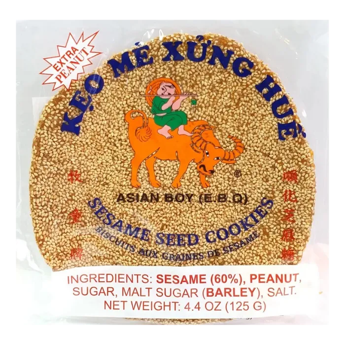 ASIAN BOY Sesame Seed Cookies Soft Flat 125G – Vietnamesische Sesamkekse