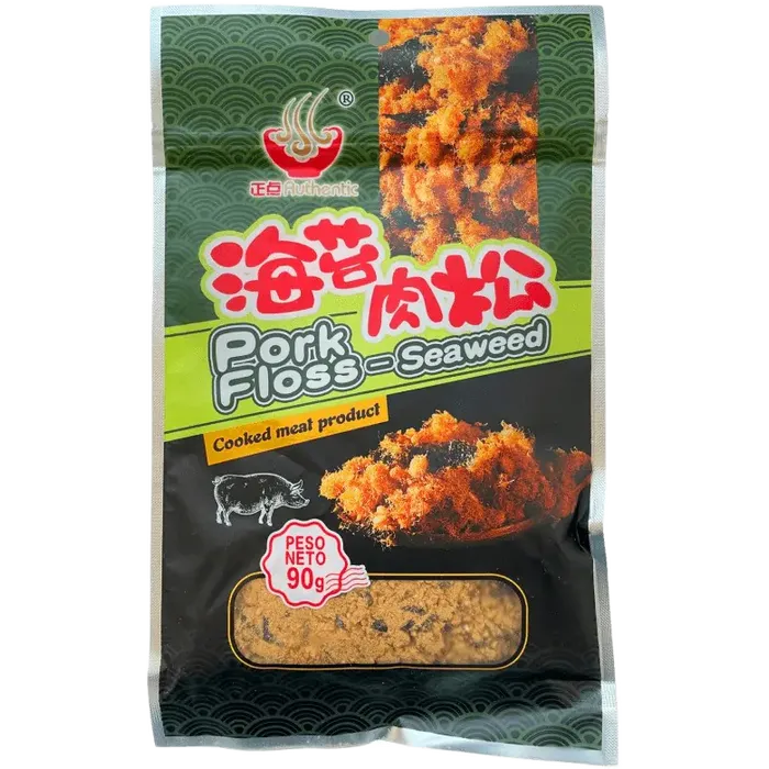 AUTHENTIC Pork Floss Ruosong Knusprig Nori 90G – Schweinefleischflocken mit Nori