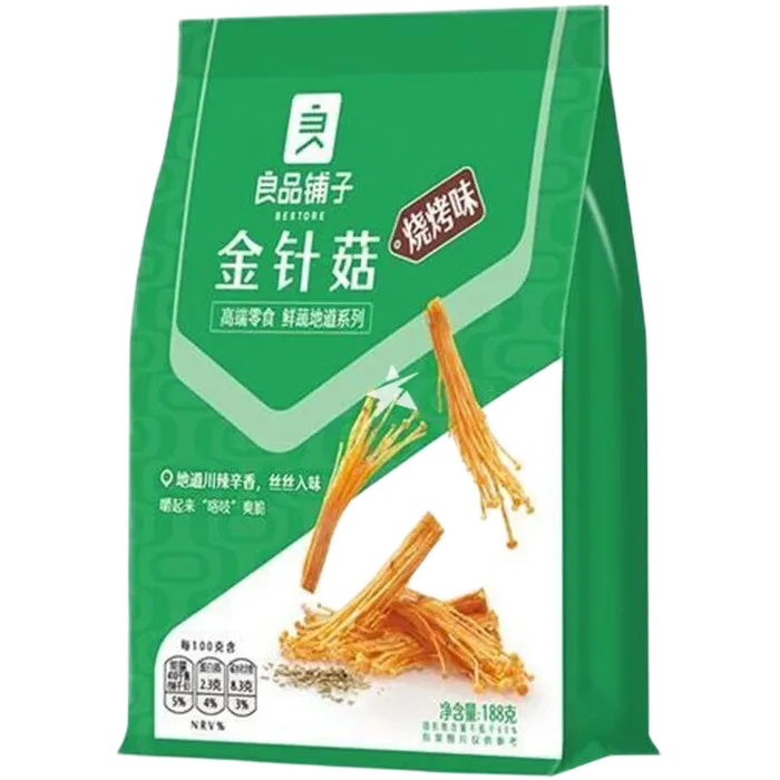 BESTORE BBQ Enoki Pilze 188G – Würziger Asia-Snack