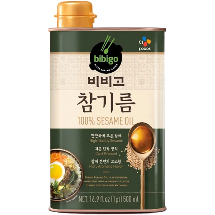 BIBIGO Sesamöl 500ML – Koreanisches Premium Sesame Oil