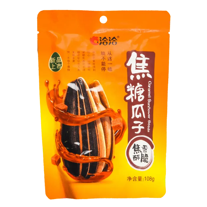 CHACHA Sonnenblumenkerne mit Karamell 108g – Süßer Snack aus China
