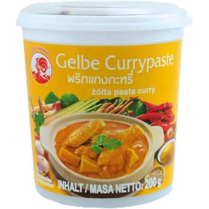 COCK BRAND Gelbe Curry Paste 200G – Thai Currypaste