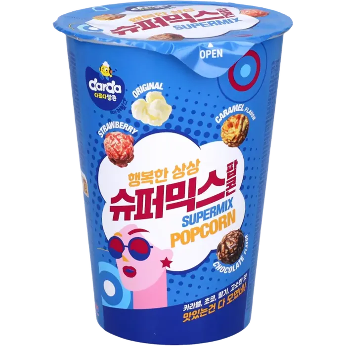 DARDA Cinema Popcorn Super Mix 55G – Süßes Popcorn mit gemischten Aromen