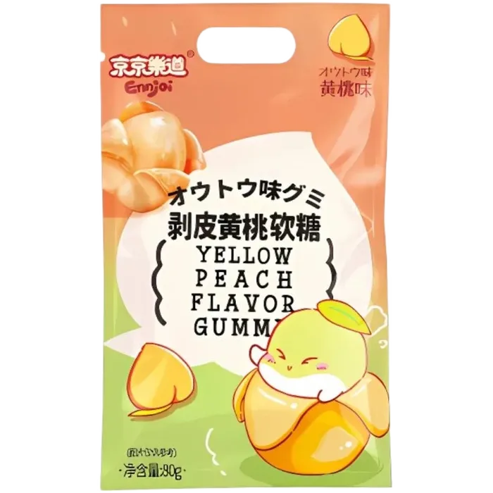ENNJOI Peeling Gummy Candy Yellow Peach 80G – Pfirsich Fruchtgummi