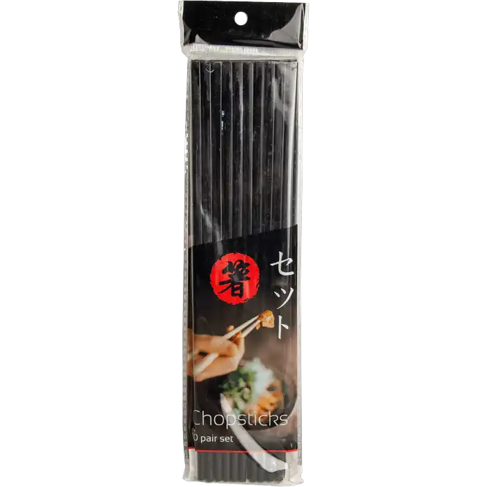 Essstäbchen Melamin 10 Paar Schwarz – Wiederverwendbare Chopsticks