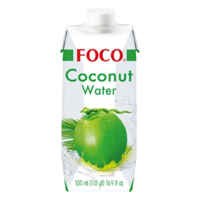 FOCO Kokoswasser pur 100% natürlich 500ml – Natürliches Kokoswasser