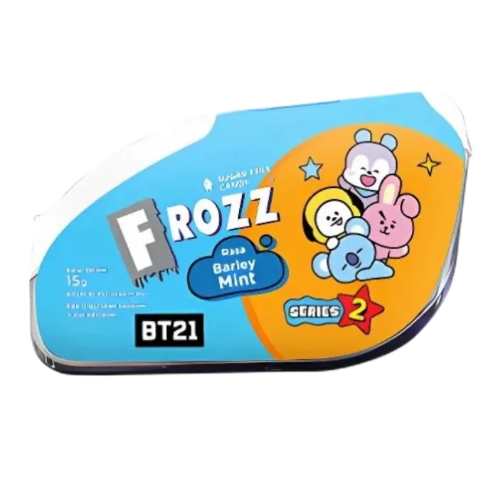 FROZZ BT21 Barley Candy Mint 14G – Zuckerfreie Minzbonbons