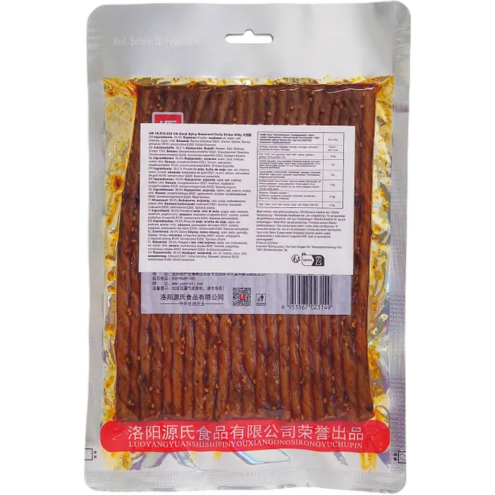 GENJI Spicy Beancurd Curly Stripe 200G – Würzige Sojastreifen