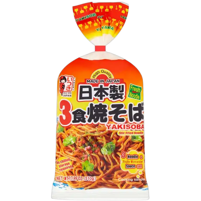 ITSUKI Yaki Soba Nudeln mit Teriyaki Sauce 528G – Japanische Bratnudeln