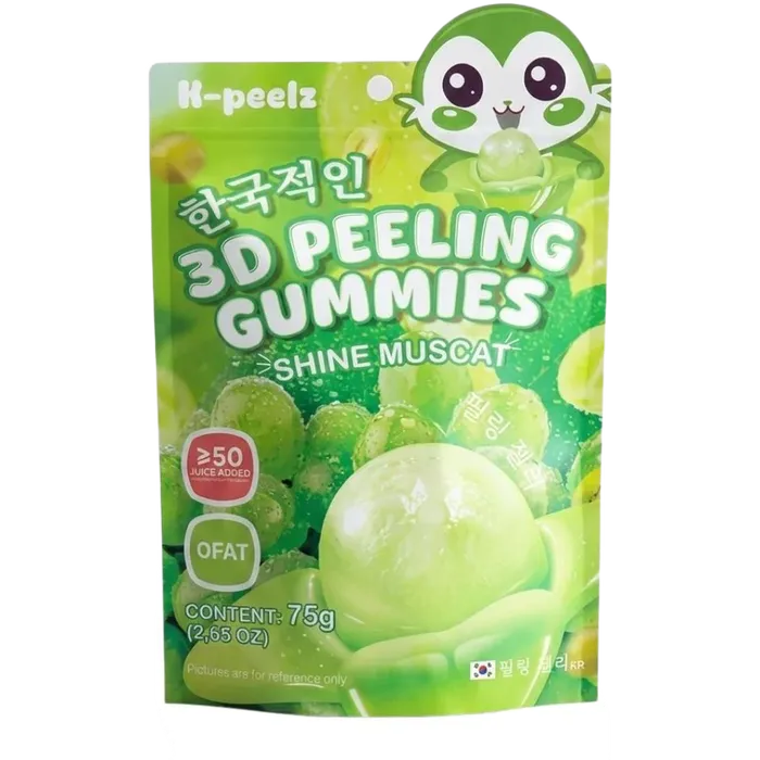 K-PEELZ Peelable Gummies Shine Muscat 75G – 3D Peelable Trauben-Gummis