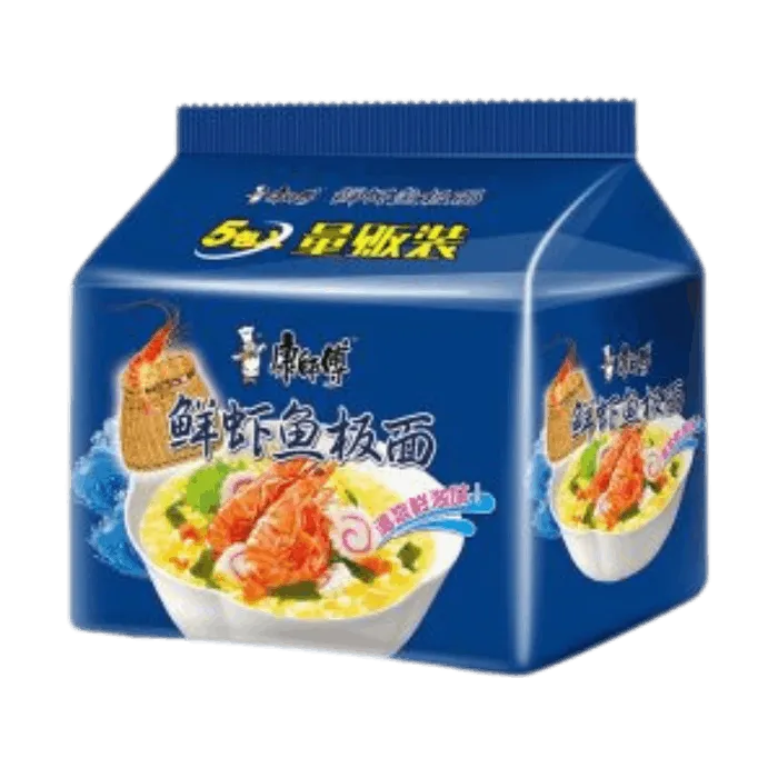 KANGSHIFU Instant Nudeln Meeresfrüchte 5x98g – Chinesische Instant-Nudelsuppe