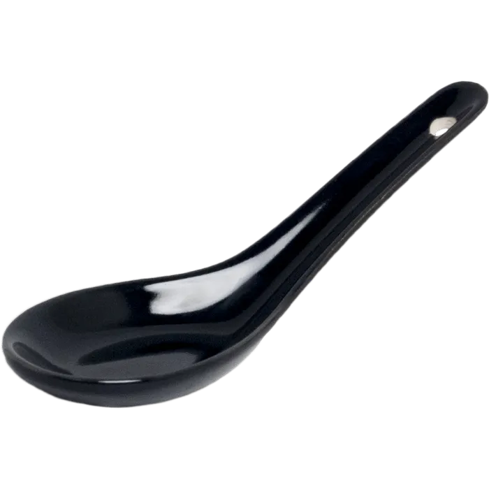 Keramiklöffel Schwarz 12,5cm – Schwarzer Porzellanlöffel von Emro