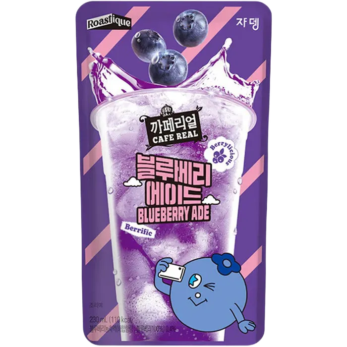 JARDIN CAFEREAL Blueberry Ade 230ML – Koreanisches Blaubeer-Erfrischungsgetränk
