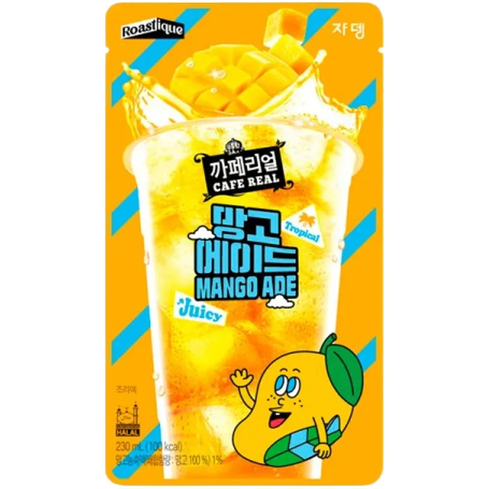 JARDIN CAFEREAL Mango Ade 230ML – Koreanisches Mango-Erfrischungsgetränk