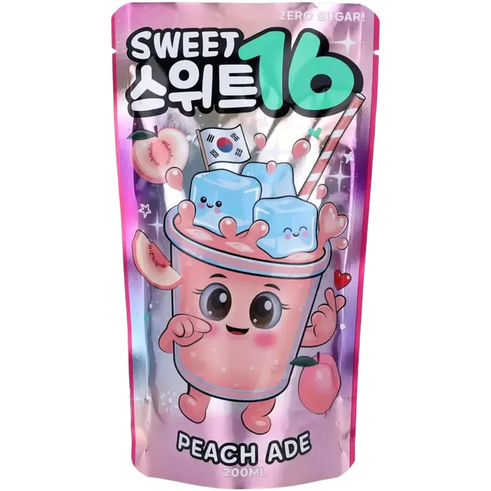 KR Sweet16 Peach Zero 200ML – Koreanischer Peach Ade ohne Zucker