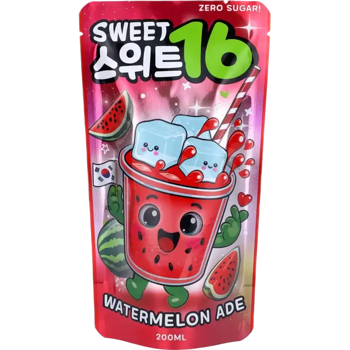 KR Sweet16 Watermelon Zero 200ML – Koreanischer Wassermelonen Ade ohne Zucker