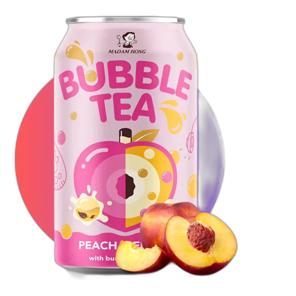 LADY BOBA Bubble Peach Tea Bursting Bubble 320ML – Pfirsich Bubble Tea