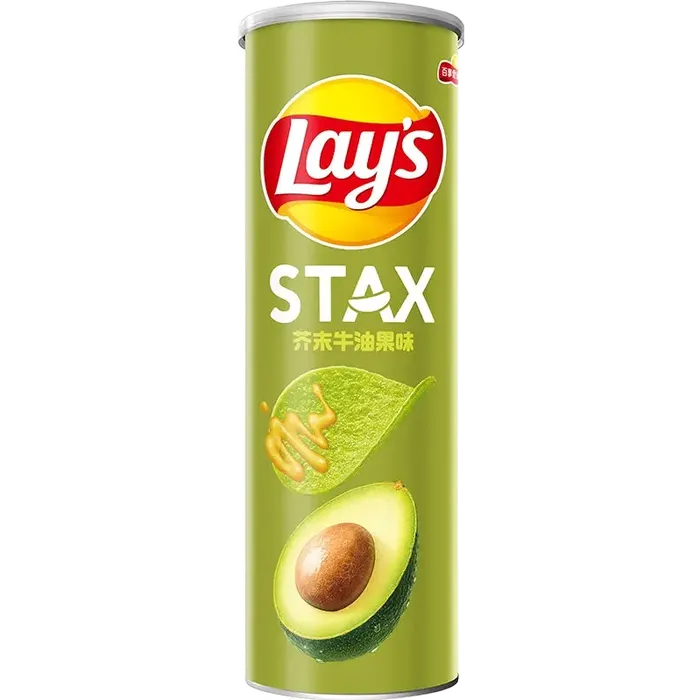 LAY'S Stax Mustard Avocado 90G – Kartoffelchips mit Senf-Avocado-Geschmack