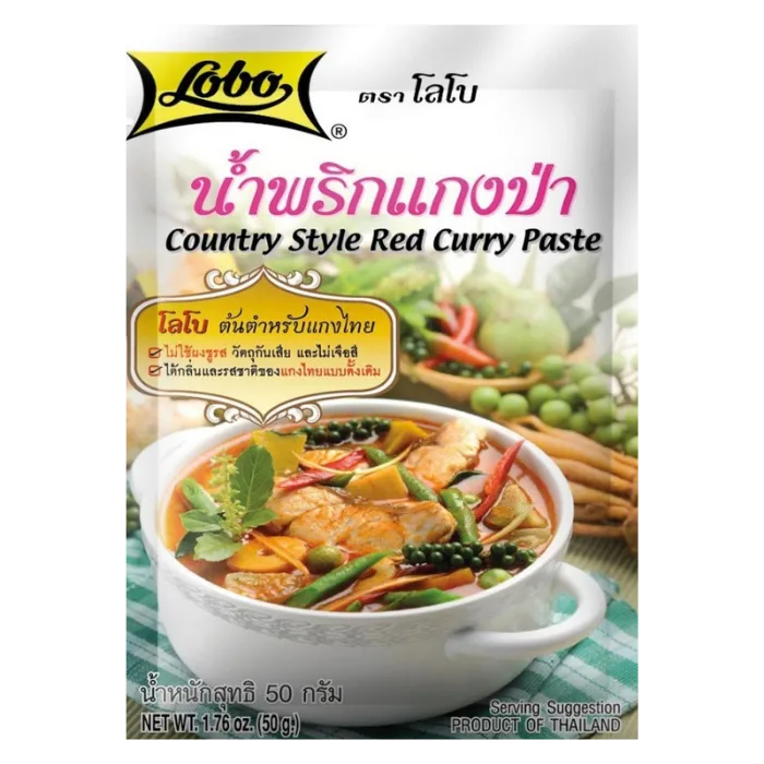 LOBO Country Style Red Curry Paste 50G – Authentische Thai Red Curry Paste