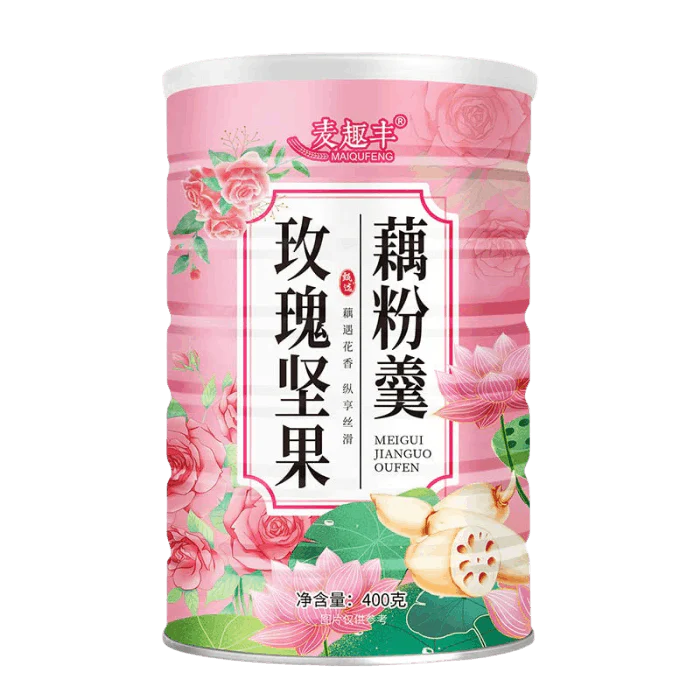 Lotuswurzelpulver mit Chiasamen und Frucht 500G – Asiatischer Instant-Brei