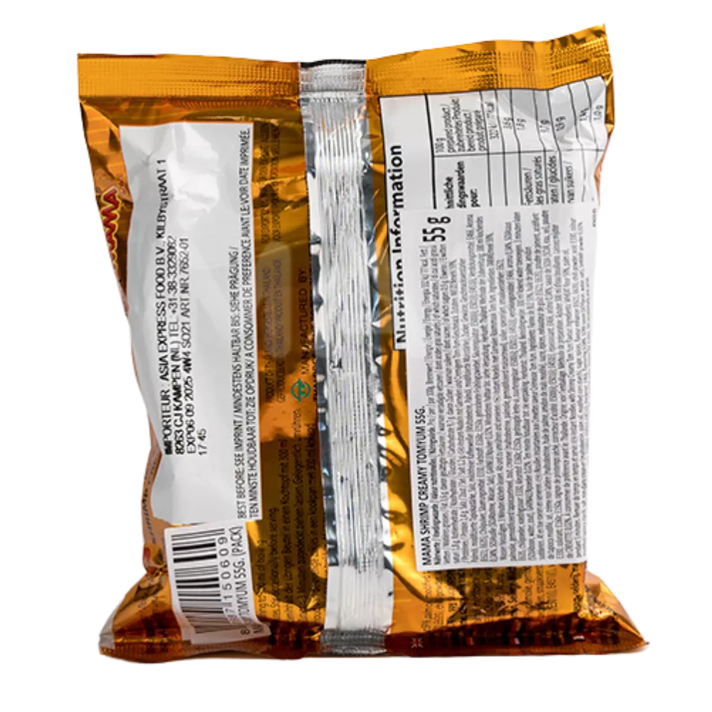 MAMA Oriental Style Shrimp Creamy Tom Yum 55G - Image 2