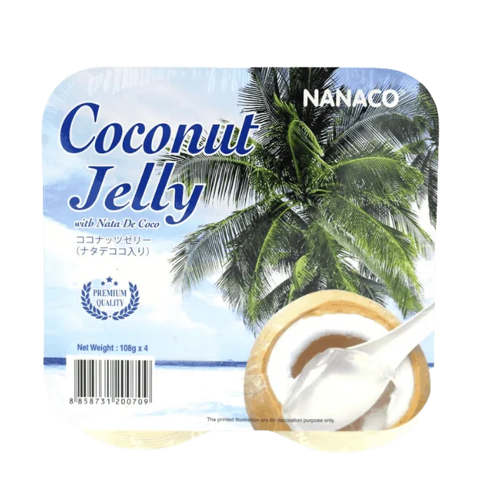 NANACO Kokosnuss Pudding 432G – Asiatisches Dessert mit Nata de Coco