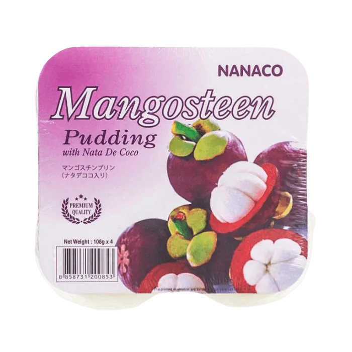 NANACO Mangosteen Pudding 432G – Tropisches Dessert mit Nata de Coco