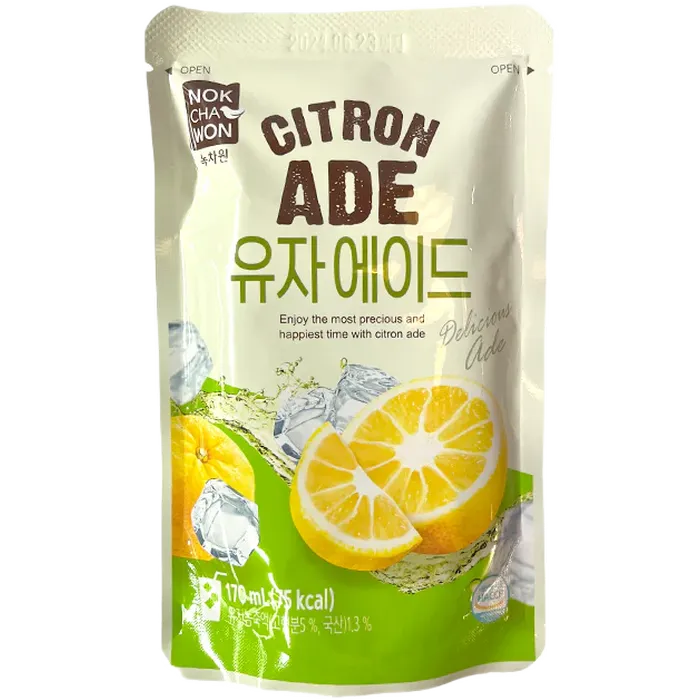 NOKCHAWON Ade Citron 170ML – Koreanisches Citron-Erfrischungsgetränk