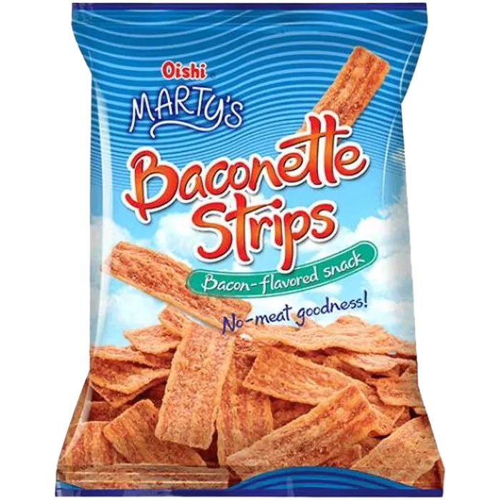 OISHI MARTY'S Baconette Strips Bacon Flavor 90G – Knuspriger Bacon-Snack