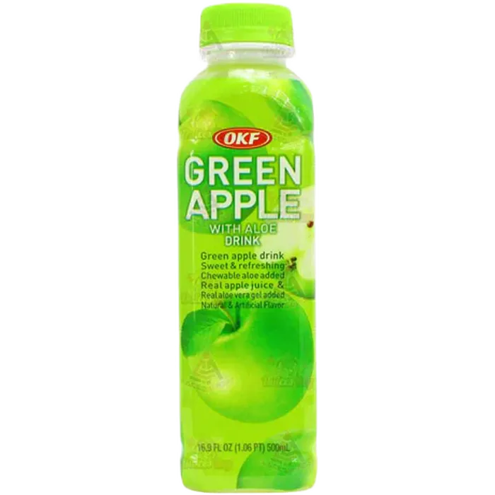 OKF Aloe Vera Getränk Green Apple 500ML – Koreanischer Aloe Drink