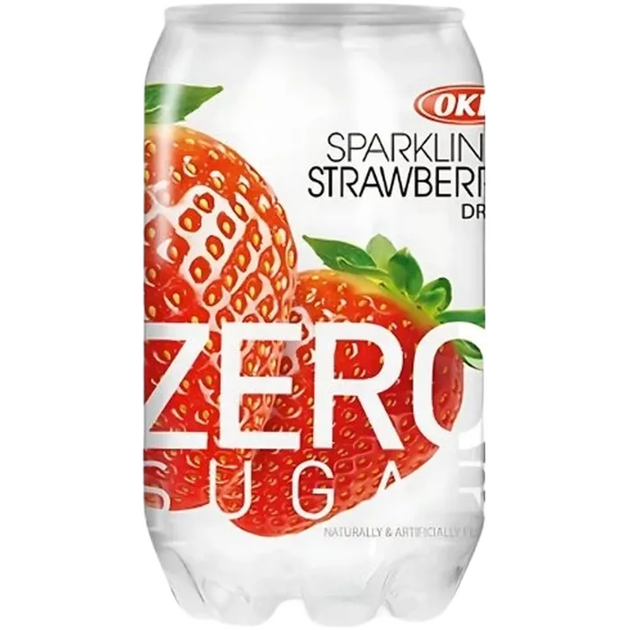 OKF Sparkling Strawberry Zero 350ML – Zuckerfreier Erdbeer-Softdrink