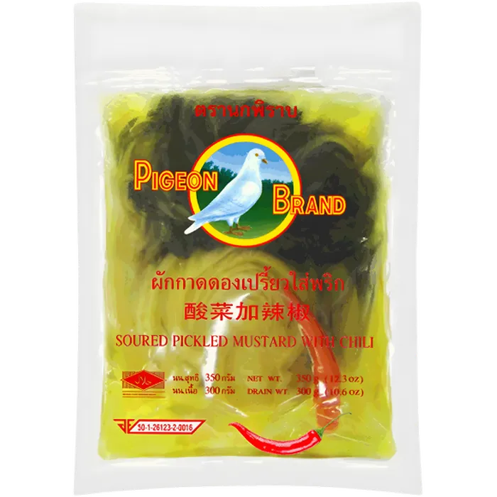 PIGEON BRAND Pickled Mustard Green 350G – Eingelegter Senfkohl