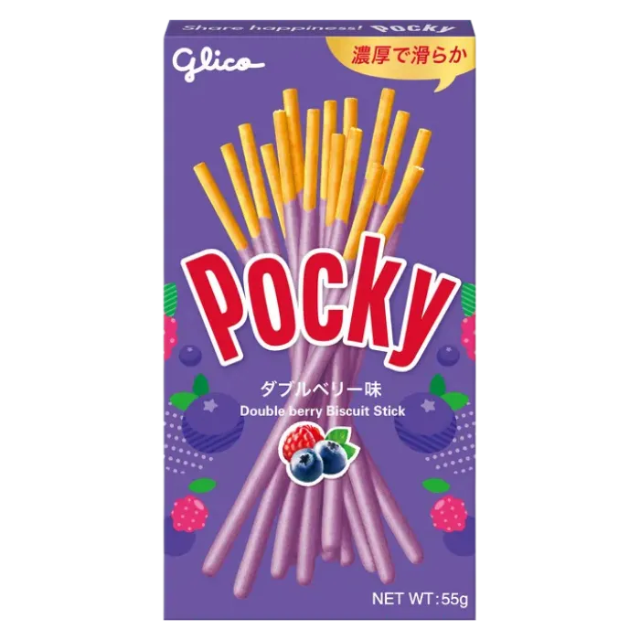 POCKY Blueberry Raspberry 55G – Biskuitsticks mit Beerencreme