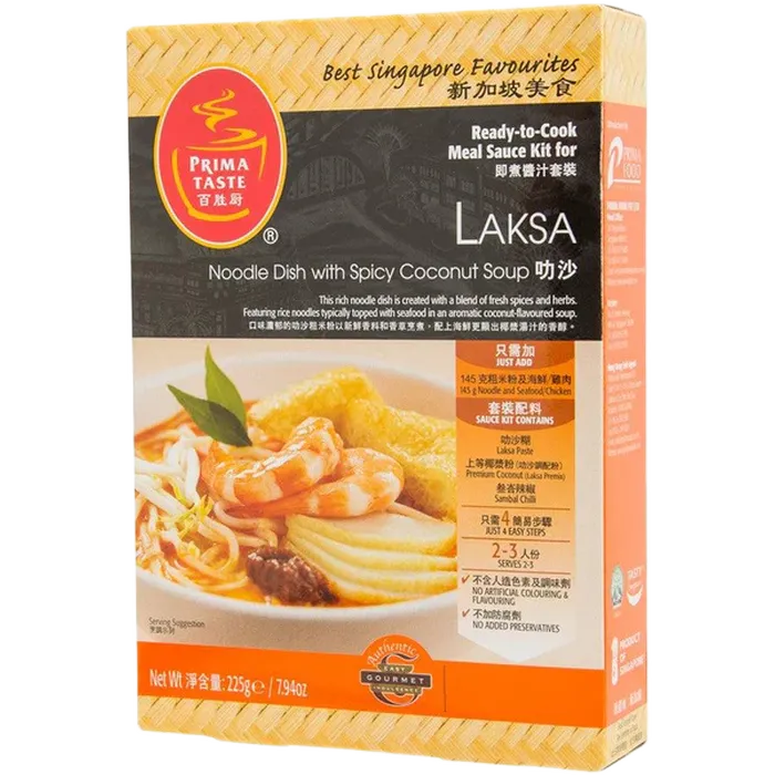 PRIMA TASTE Laksa Retail Pack 225G – Singapur Laksa Sauce