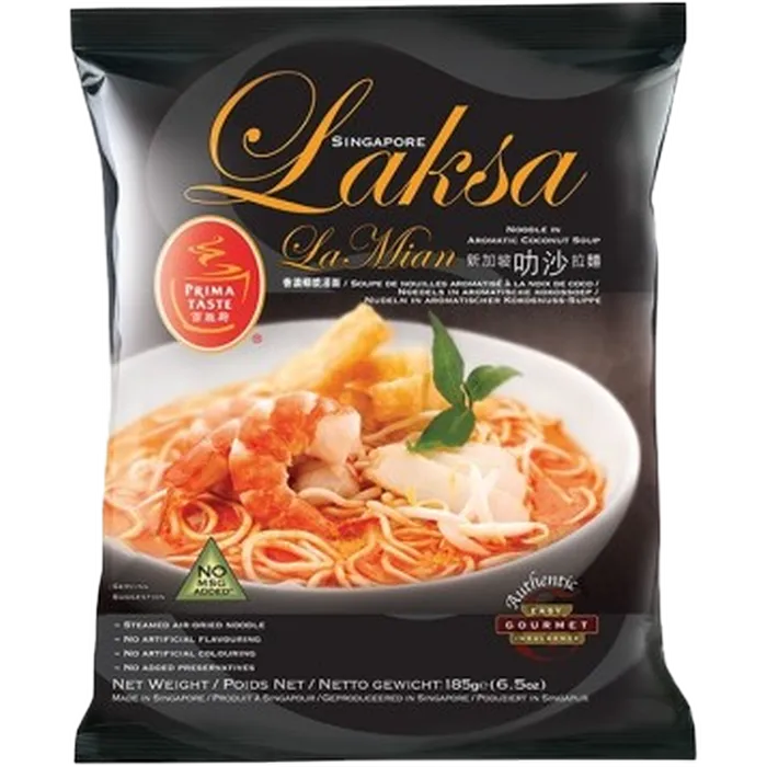 PRIMA TASTE Singapore Laksa La Mien 185G – Authentische Laksa Nudelsuppe