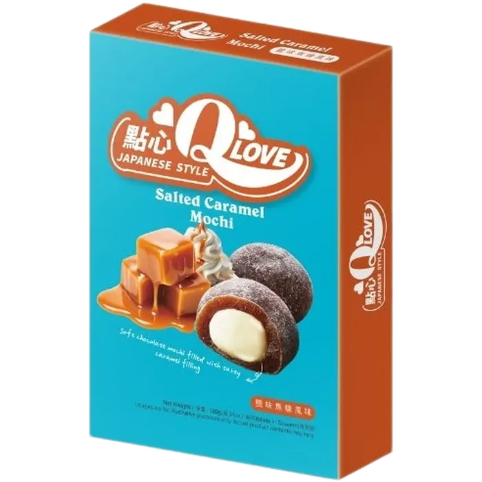 QLOVE Mochi Salted Caramel 180G – Mochi mit Salzkaramell-Füllung