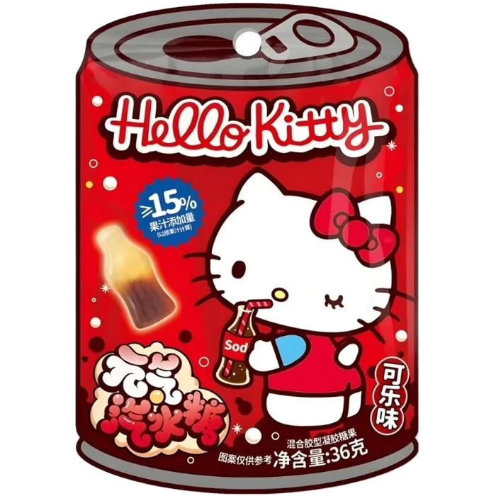 Quanji Hello Kitty Soda Candy Cola 36G – Cola-Soda-Süßigkeit