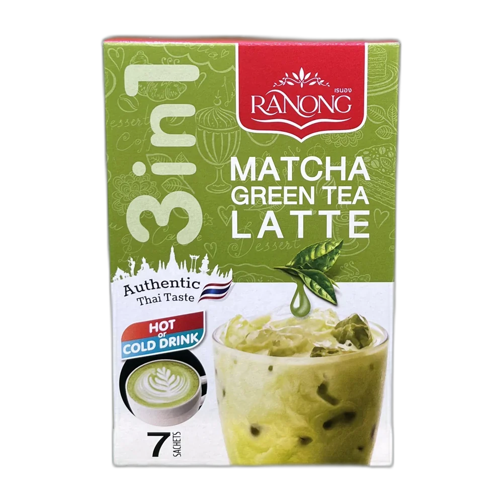 RANONG TEA Instant Matcha Green Tea Latte 119G – Thai Matcha Latte Mix