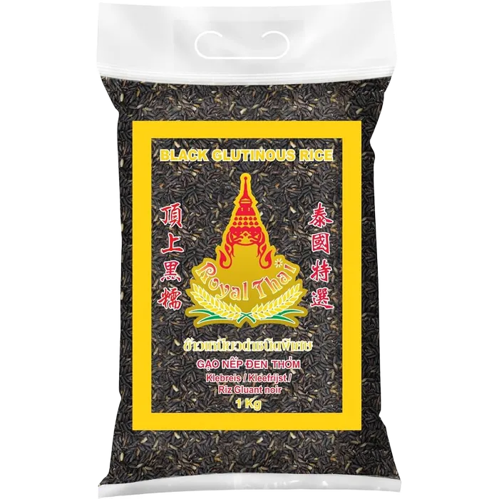 ROYAL THAI Klebereis schwarz 1KG – Schwarzer Klebreis aus Thailand