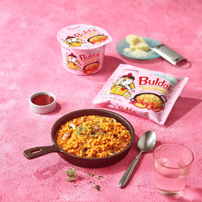 Buldak Carbonara Hot Chicken Ramen 5x130G - Image 3