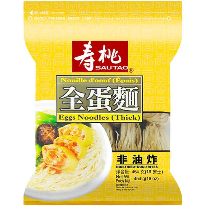 SAU TAO Egg Noodle Thick 454G – Breite chinesische Eiernudeln