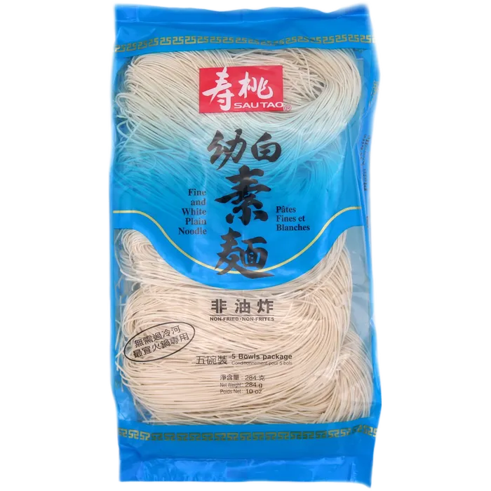 SAU TAO Fine & White Plain Noodles 284G – Feine Weizennudeln