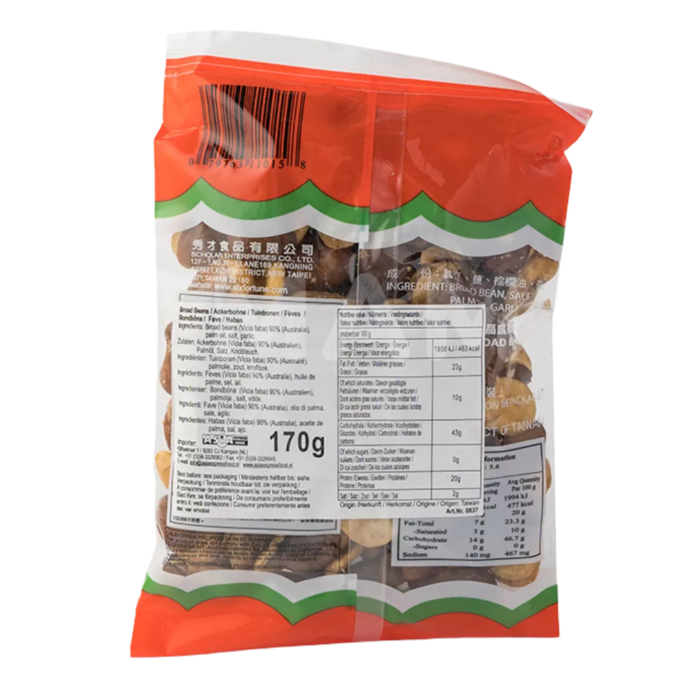 SIX FORTUNE Geröstete Breite Bohnen 170G - Image 2