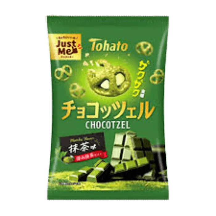 TOHATO Chocotzel Matcha Schoko Brezel 45G – Japanischer Matcha Snack