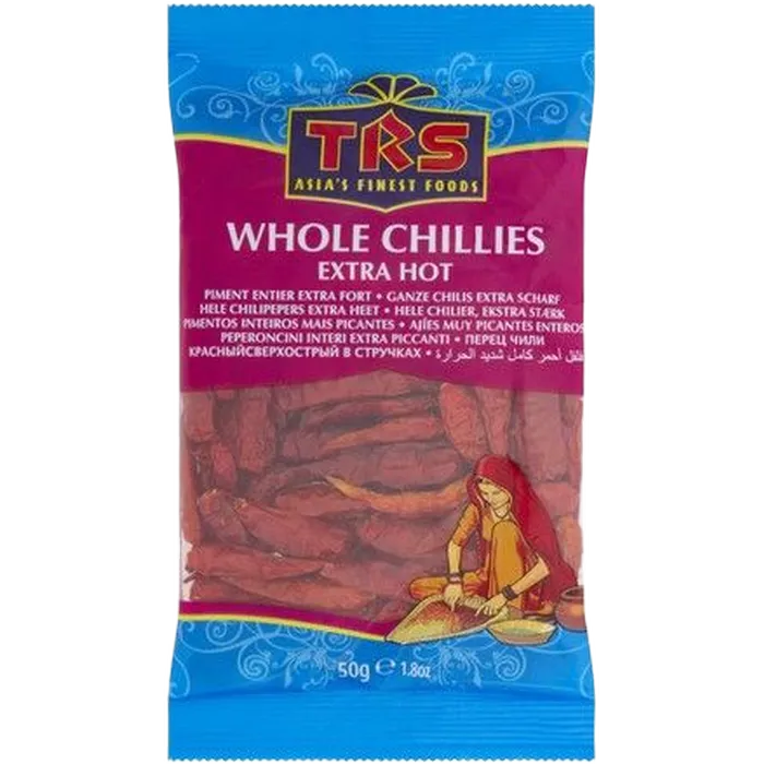 TRS Whole Chili 50G – Ganze extra scharfe getrocknete Chilischoten