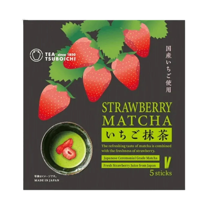 TSUBOICHI Erdbeeer Matcha Sticks 50G – Japanischer Erdbeer Matcha