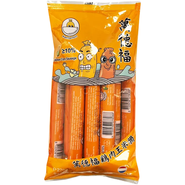 WANDERFORT Würstchen Hähnchen Mais 270G – Chicken Corn Sausage